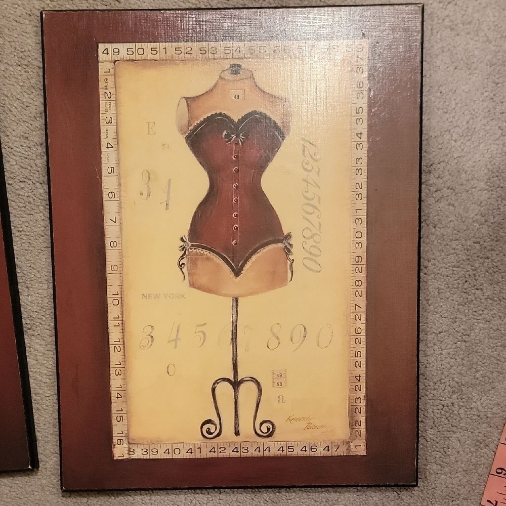 Vintage Dress Form Wall Art Set - Picture 7 of 7